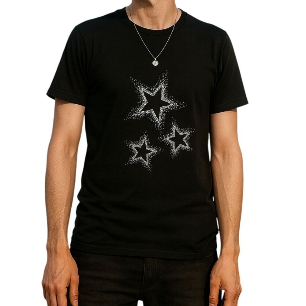 Theater Star Graphic T Shirt Size S Black Cotton Short Sleeve Top Spacecore - Picture 11 of 12